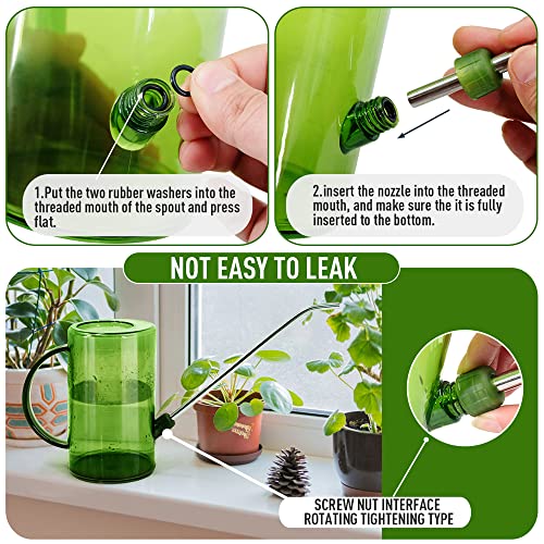 1L Long Spout Garden Watering Can with Precision Indoor Plant Watering Device