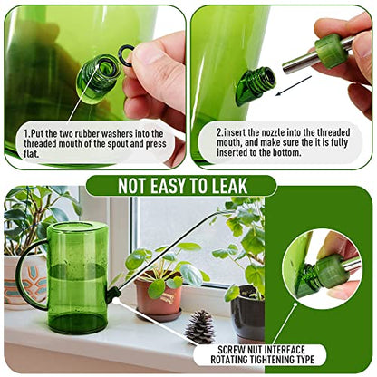 1L Long Spout Garden Watering Can with Precision Indoor Plant Watering Device