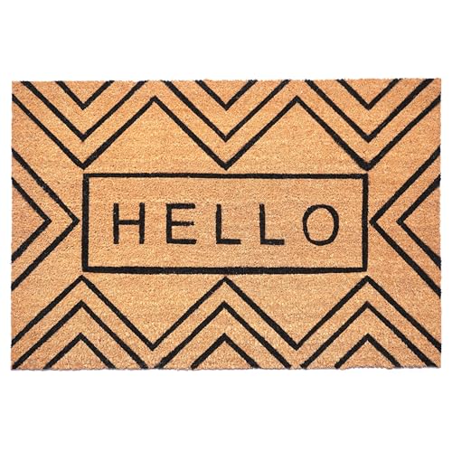 Calloway Mills Chevron Hello Doormat (24" x 36") - size: 2' x 3' (Rectangular)