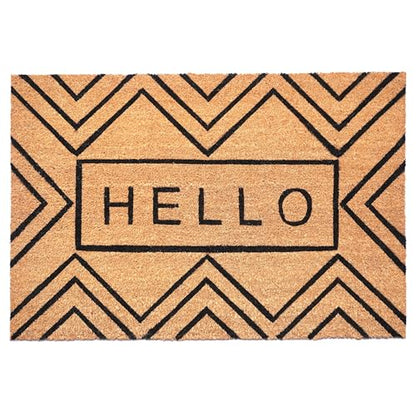 Calloway Mills Chevron Hello Doormat (24" x 36") - size: 2' x 3' (Rectangular)
