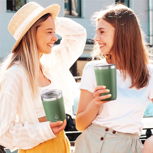 Ideus 20 oz Tumbler, Travel Coffee Mug with Splash Proof Sliding Lid, Double Wall Stainless Steel Vacuum Insulated Coffee Mug for Home and Office, Keep Beverages Hot or Cold, Avocado Green - color: Avocado Green