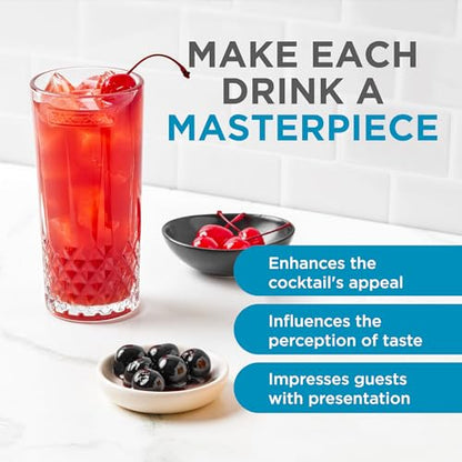 Bartesian Diamond Etched Highball Glasses - 10.5 Oz Tall High Ball Collins Glass Set for Mixed Cocktails & Mocktails - Classy Home Bar Mixing Glassware with Luxurious Gift Packaging - Set of 2 - style: Etched – Highball