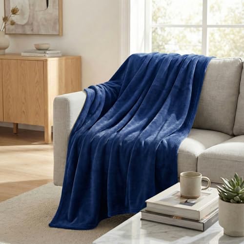Americanflat 50x60 Fleece Throw Blanket - Soft and Breathable Throw Blanket for Couch, Bed, Chair - Fleece Blankets Perfect for Home, Bedroom, or Outdoor Use - Blue - color: Blue, size: 50x60