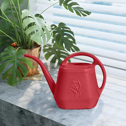 Plant Watering Can - 1/2 Gallon - Wine Red | With Long Spout for Watering-Home Indoor and Outdoor Garden - color: Wine Red