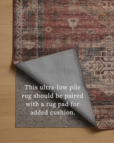 Loloi Anniston Spice/Multi 2'-3" x 3'-9" Accent Rug | ANS-04 Machine Washable Printed Approx. 2x4 Red Entryway Kitchen, Traditional, Distressed, Accent Rug - color: Spice / Multi, size: 2'3" x 3'9" (Rectangular)