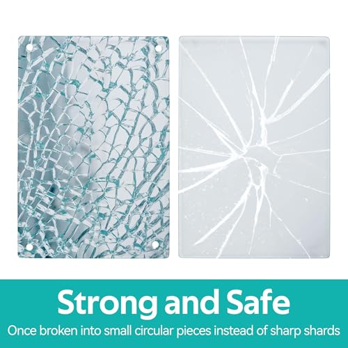 Murrey Home Glass Cutting Board for Kitchen Counter, Tempered Glass Chopping Boards Dishwasher Safe, Small Clear Countertop Tray, Scratch Resistant, Heat Resistant, Non Toxic, Clear, 24"x18" - color: Smooth Clear, size: 23.6"L x 17.7"W