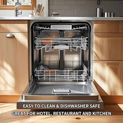 Izurok18/10 Stainless Steel Kitchen Utensils Set,10 Piece Cooking Utensils With Wood Handle,Heat Resistant Kitchen Tool Set With Spatula,Spoon,Ladle,Skimmer,Slotted Turners,Pasta,Turner,Ladl,Fork - color: BLACK-10 Pieces, size: Large