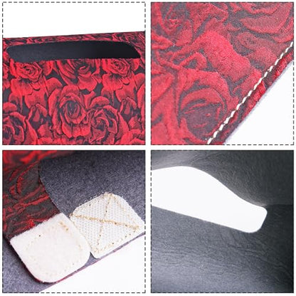Leather Cover for Disposable Paper Hand Towel Box, Compatible with Kleenex Paper Hand Towel(1-3D Rose Red) - color: 1-3d Rose Red