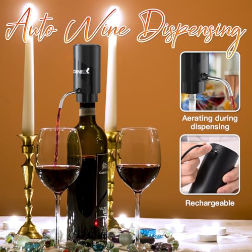 Electric Wine Set 4 | Automatic Wine Opener Dispenser Gift Set - Electric Corkscrew Opener & Auto Wine Dispenser | Ideal Housewarming Gifts