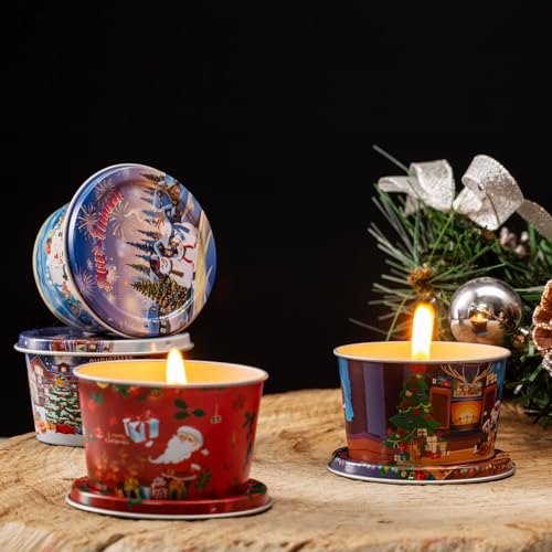 18 Pack Scented Candle Sets | Merry Christmas Aromatherapy Traverl Jar Candles | Soy Wax Candle Sets with 10% Essential Oils for Home and Travel |Gift Sets for Christmas Women - color: 18 Pack Chirstmas