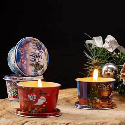 18 Pack Scented Candle Sets | Merry Christmas Aromatherapy Traverl Jar Candles | Soy Wax Candle Sets with 10% Essential Oils for Home and Travel |Gift Sets for Christmas Women - color: 18 Pack Chirstmas