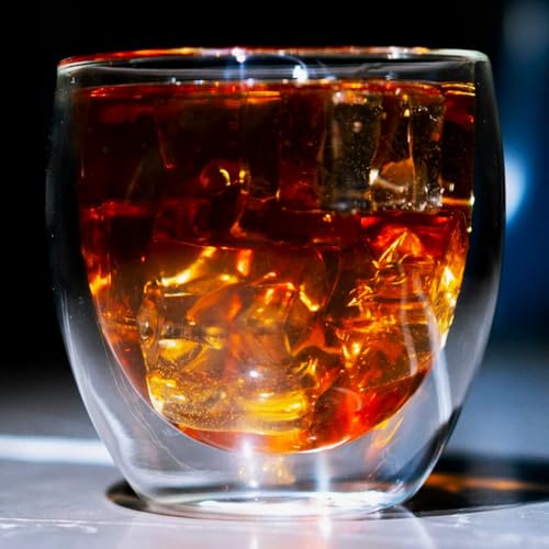 LEMONSODA Double Walled Glasses, 8.5 oz Set of 4 Clear Glass Coffee Mugs - color: 8.5oz