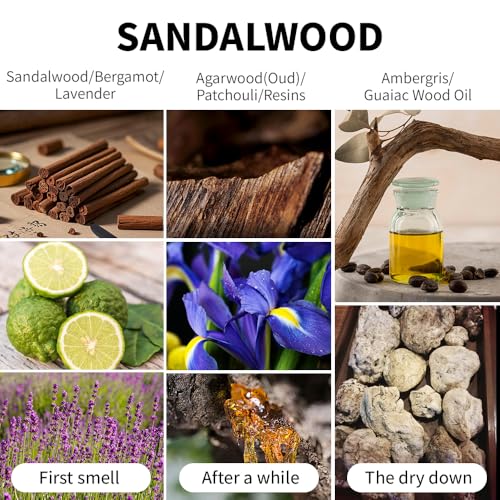 Sandalwood Scented Candle 7oz Soy Wax Jar Candle Long Burning Aromatherapy Candle for Home Bedroom Gift for Women Men Housewarming New Home Gift - size: Pack of 1