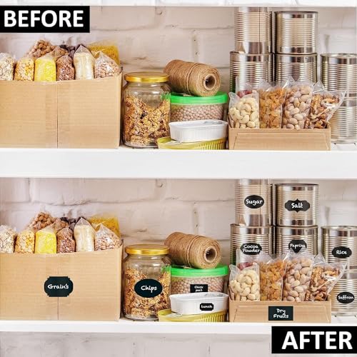 Chalkboard Labels Roll for Jars 220pcs Wavy Shape - Waterproof Reusable Chalk Sticker Labels for Containers Storage Jars - Includes Erasable Liquid Chalk Marker & Mini Towel - style: 220 Labels Wavy Shape