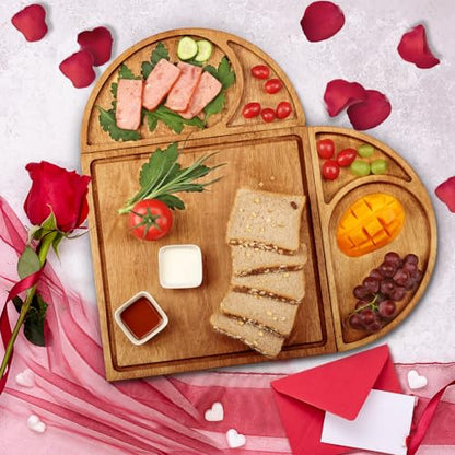Premium Solid Wood Charcuterie Board Gift Set - Extra Large Magnetic Cheese Board Wooden Tray Serving Platter Housewarming, Christmas, and Valentine's Gifts