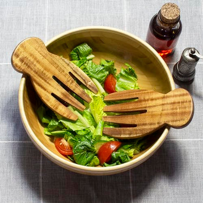 TB Home Salad Hands – Acacia Wood Salad Serving Utensils for Tossing & Serving