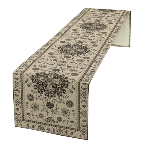 Boho Vintage Elegant Table Runner Farmhouse for Home Farmhouse Kitchen Table Dining Coffee Room Garden Party Wedding Decor 13x36in - color: Vintage-23, size: 13x36in