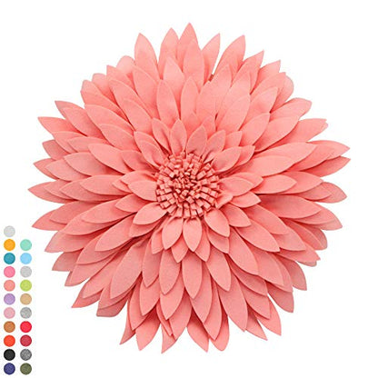 Contempo Lifestyles 3D Daisy & Sunflower Decorative Pillows - 14.5" & 13" Flower Shaped Pillows (Rose Peach) - color: Peach