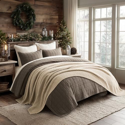 EVERGRACEHOME Chunky Chenille Knit Throw Blanket, 90 x 90, Sand Dune | Sculpted Moss Stitch, Chic Modern Farmhouse, All-Season Warmth, OEKO-TEX® Certified, Oversized Queen for Couch, Bed, Sofa - color: Sand Dune, size: 90" X 90"