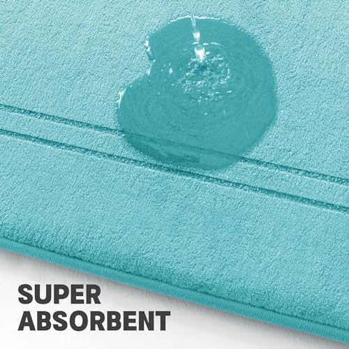 Teal Memory Foam Bath Mat Set 5 Pieces - color: Teal, size: 5pieces