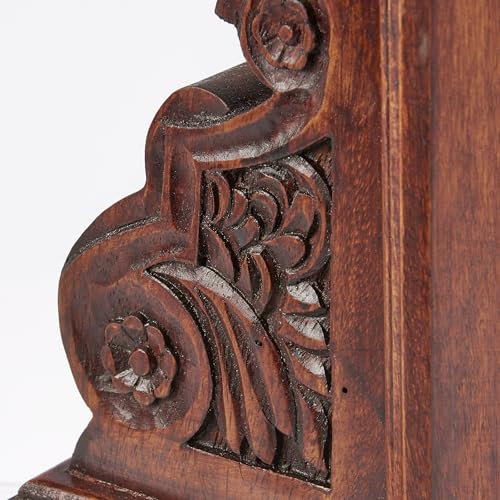 Primitives by Kathy Wooden Classic Bookend Set, Dark Academia Home Décor, Gifts for Book Readers, Non Slip Rubber Feet on Bottom, Bookish Accessories, 7 by 9 by 2 Inches, Natural Wood