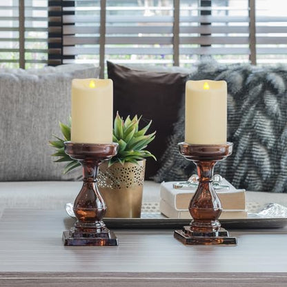 Outdoor Waterproof Flameless Candles with Remote and Timers, 1000 Hours Long Battery Operated LED Pillar Candles, Electric Fake Candles, Ivory Plastic, D3 X H7, 1 Pack - color: 1 Pack-D3"x H7"
