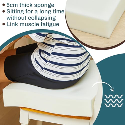 Frienda 3 Pack 5" x 20" x 20" Upholstery High Density Foam Cushion | 2.2 Density 50ild Replacement Square Cut to Size Foam Padding, Seat Couch for Patio Furniture Commercial Dinning Benches - size: 5 x 20 x 20 Inch