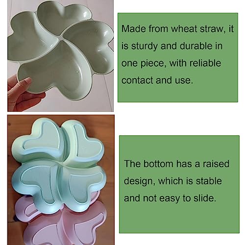 3 Pack Divided Serving Tray and Platters 4 Sectional Round Plastic Condiment Appetizer Set Condiment Server Caddy Bar Party Platter for Chips and Dip Snack Fruit Candy Nuts Desserts