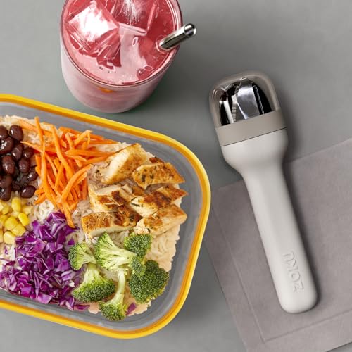 Zoku Pocket Utensil Set Stainless Steel Fork, Knife, and Spoon in Case Grey - color: Gray