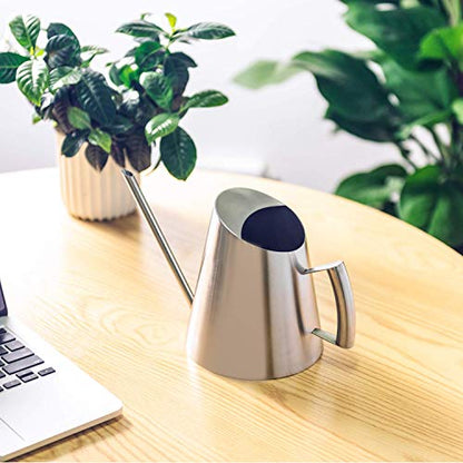 IMEEA Stainless Steel Indoor Watering Can with Long Spout Modern Watering Can for Small Indoor Plants, 50oz / 1.5L Maximum Capacity