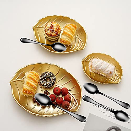 Demitasse Espresso Spoons, 4.75inch Stainless SteelCoffee Spoons - color: Black, size: 4.7Inch