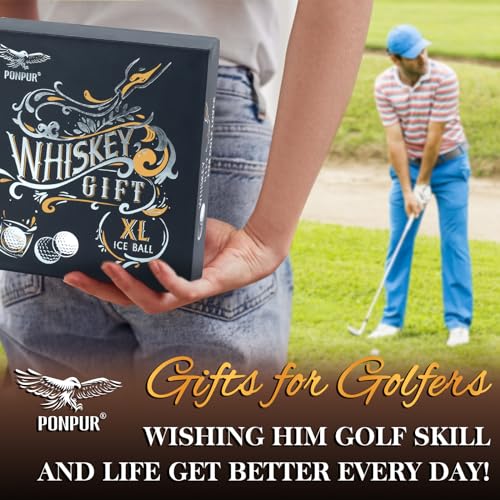 Men's Golfer Gifts, Fathers Day Anniversary Birthday Gifts for Dad Him Husband, 4 Whiskey Golf Ice Balls with 1 Tongs, Reusable Stainless Steel Whiskey Gift for Golf Lover 10pcs - color: Silver - Golf Balls