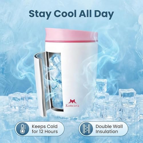 12 oz coffee tumbler Insulated coffee mug with lid Slider Insulated Stainless Steel Coffee Tumbler, Travel Mug for Hot and Iced Beverages insulated travel coffee mug (white) - color: White