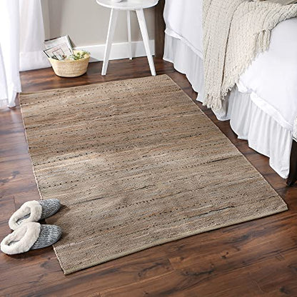 DII Chindi Home Collection Handwoven Multicolor Area Rag Rug, 4x6', Stone - color: Stone, size: 4' x 6' (Rectangular)