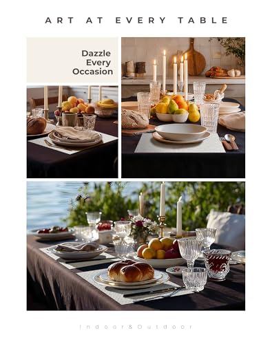Leetaltree Woven Vinyl Placemats Set of 24, White Sequin | Waterproof & Washable Dining Table Mats for Wedding, Anniversary, Daily Use, Hand-Cut, Easy to Clean - color: 00- White Sequin, size: Set of 24