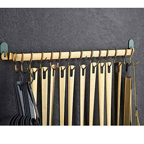 Gold Cooking Utensils Set, Kyraton Stainless Steel 37 Pieces Kitchen Utensils Set with Titanium Gold Plating, Kitchen Gadgets Tool Set with Utensils Racks Heat Resistant Dishwasher Safe - color: 2.37 piece gold set