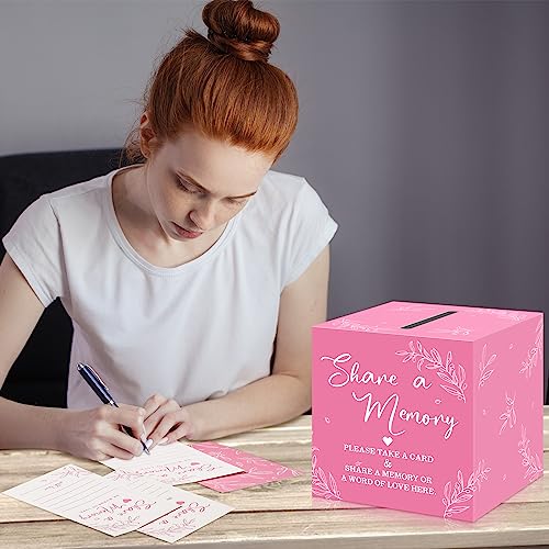Pajean 50 Share a Memory Cards for Celebration of Life,Pink,Trendy - color: Pink, style: Trendy