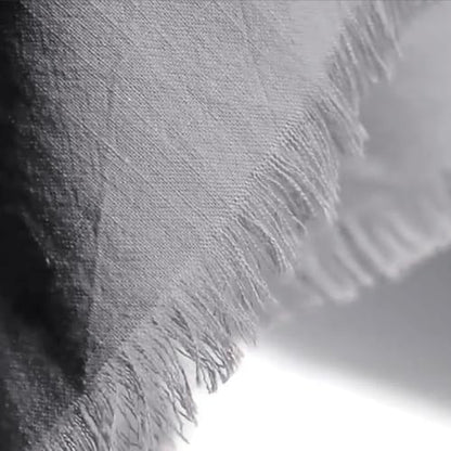 Handmade Cloth Napkins 100% Cotton Napkins with Fringe，Delicate Handmade Cloth Napkins for Dinners, Parties, Weddings and More，18 x 18 Inch Set of 4 - Grey - color: Gray