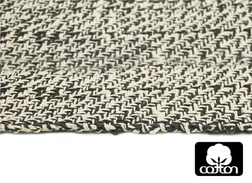 COTTON CRAFT Woven Area Rug - 2 Pack Entryway Rug with Fringe - 22x34 Inch | Grey Natural Reversible Boho Farmhouse Rustic Cotton Throw Rug Carpet - Washable Mat for Bedroom Living Room Kitchen Bathroom - color: Grey - 2 Pack, size: 1'10" x 2'10" (Rectang