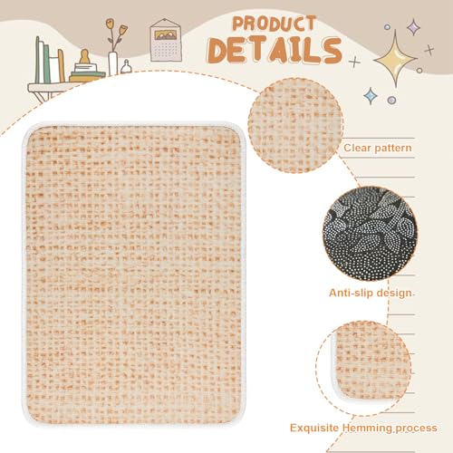 12Pcs Square Classroom Carpet Cushion,Back to School Floor Mat with Anti-Slip Particles Suitable for classrooms, Schools and kindergartens Home Family Learning and Discussion Room - color: Linen Color