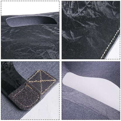 Hand Towels Box Cover,PU Leather Tissue Box Cover Holder Compatible with Kleenex Disposable Paper Hand Towels Suitable for Dining,Kitchen,Bathroom(1-Black) - color: 1-black