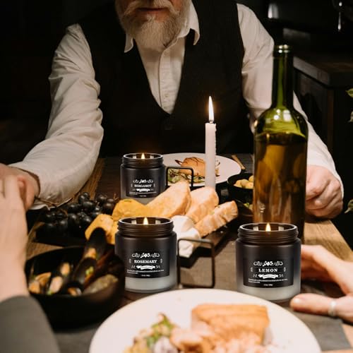 12-Pack Scented Candles Set - Men Candles for Home Scented, 3.5oz Soy Wax, Long Lasting Candle, Soy Candle Gifts Set for Men, Birthday, Valentine, Christmas, Anniversary Present - color: 12Pack-Black gradient