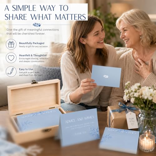 60pcs Dusty Blue Eucalyptus Advice and Wishes Cards, 5.7"x3.8" Wedding Advice Cards for Bridal Shower, 250gsm Thick Paper Wedding Guest Book Alternative for Mr & Mrs - color: LAVENDER PURPLE