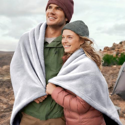3-Pack Fleece Throw Blankets 50x60, 300GSM Soft Flannel Plush Blanket, Lightweight Warm Couch Sofa Bed Blankets, No Shedding All Season (Light Gray) - color: Light Gray