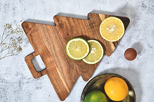 Sophia Art 100% Acacia Wooden Chopping Board, Butcher Block for Vegetables, Cafe and Restaurant, Serving Board,Charcuterie Board Cutting Board, Brown (Tree Board, 14"L x 11"W) - color: Tree Board, 14"L x 11"W