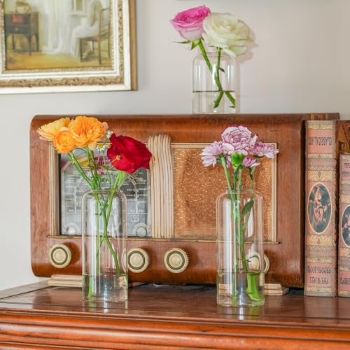 Glass Bud Vases Set of 24 - Clear Flower Vases for Centerpieces, Small Glass Vase Modern Bud Vase for Wedding Party Dining Table Centerpieces, Living Room Decorative, Home Decor - size: 24 Pcs