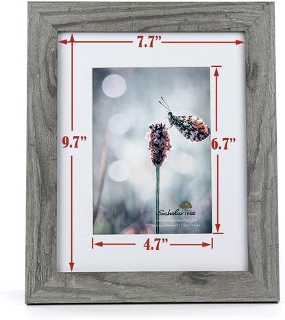Grey 8x10 Picture Frame set of 3,Display 8x10 without Mat or 5x7 with Mat Wall Gallery Photo Frames - color: Grey, size: 8x10 inches