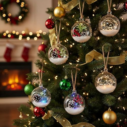 3.15 inches Hanging Tealight Holder Glass Globes Terrarium Wedding Candle Holder Candlestick (18 Pcs/Set) (18pcs)