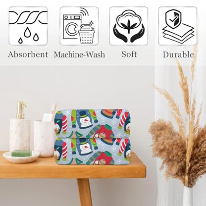 Christmas Ugly Sweater Hand Towel Set of 2,Childish Christmas Holiday Sweater Bathroom Kitchen Towel,Soft Absorben for Bathroom Kitchen Hotel 28"x14" - color: Color20