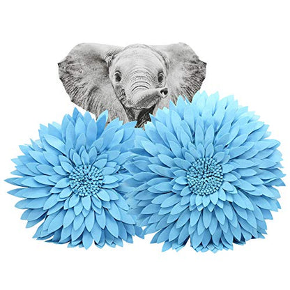 Contempo Lifestyles 3D Daisy & Sunflower Throw Pillow - Solid Light Blue Flower-Shaped Couch & Bed Pillow - Gift for Her - color: Solid Aqua